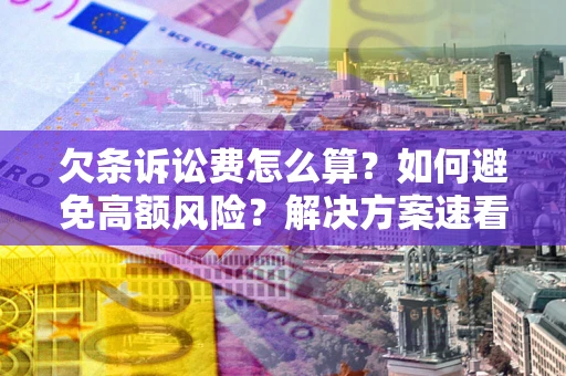北京欠条诉讼费怎么算？如何避免高额风险？解决方案速看！
