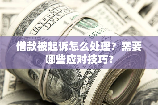 北京借款被起诉怎么处理？需要哪些应对技巧？